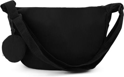 Trendy Canvas Schoudertas voor Dames met Verstelbare Strap en Afneembare Tas, Ideaal voor Werk, Winkelen en Reizen