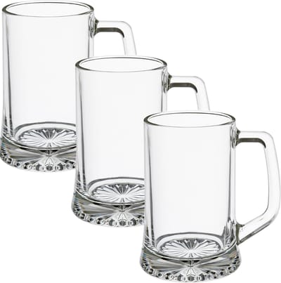 Secret de Gourmet Bierglazen - 12x stuks - bierpullen met handvat - 320 ml - 12 cm