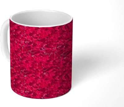 Mok - Koffiemok - Vloeiend - Olie - Verf - Texturen - Rood - Mokken - 350 ML - Beker - Koffiemokken - Theemok