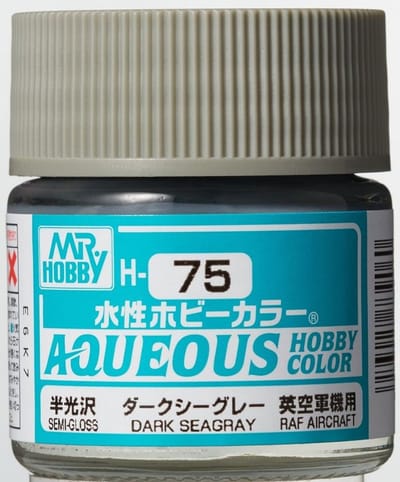 Gunze H-075 - Dark Sea Grey Sg - Mr. Hobby Aqueous Modelbouwverf 10ml