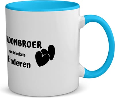 Akyol - schoonbroer van de leukste kinderen koffiemok - theemok - blauw - Broer - de leukste schoonbroer - verjaardag - cadeautje voor broer - kado - geschenk - 350 ML inhoud