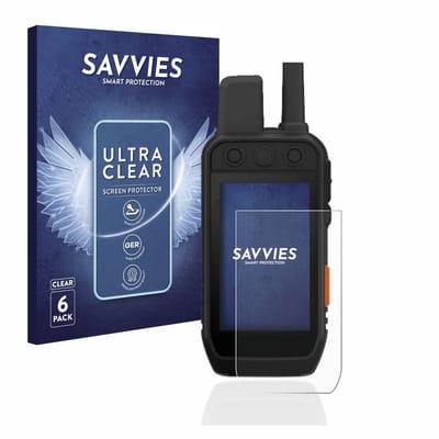 Savvies - Screenprotector voor Garmin Alpha 200 / 200i / 300 / 300i K - Folie Beschermfolie transparant 6 Stuks