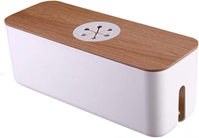 Kabeldoos - Kabel organizer - Rommel verbergen - Grote capaciteit - XL formaat - Wit