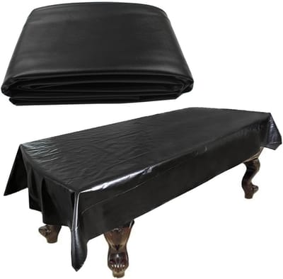 Pooltafel Beschermhoes - Biljart Tafelkleed - Tafel Beschermen - Waterdicht Leermateriaal - 9FT 284x157x20cm - Zwart