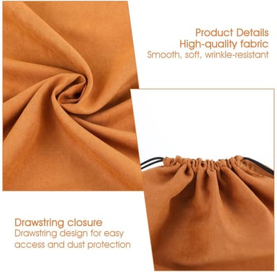 Dailygoods- Stofzakken voor Handtassen - 2 Stuks - Premium Suède - Trekkoord - Opbergtassen - Extra Grote Afmetingen - 49×40 cm / 59×49 cm