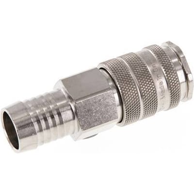 Vernikkeld Messing DN 10 Luchtkoppeling Snelkoppeling 19 mm Slangpilaar