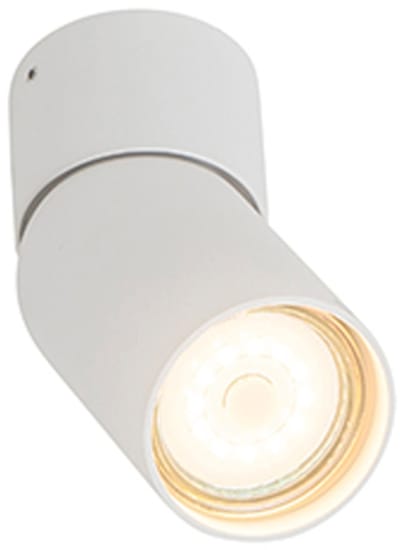 QAZQA falo - Moderne Plafondspot | Spotje | Opbouwspot - 1 lichts - L 10.8 cm - Wit - Woonkamer | Slaapkamer | Keuken