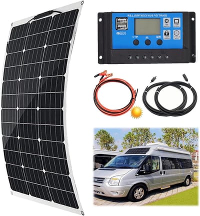 Zonnepanelen Kit - Draagbaar Paneel - Energie Opladen - Hoge Efficiëntie - 150W - Zwart