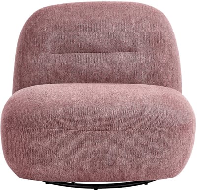 Vente-unique Draaibare fauteuil in rode gestructureerde stof POZETI