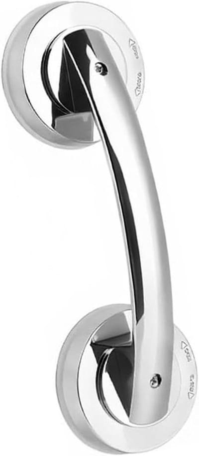 Zuignap Handgreep - Badkamergreep Zonder Boren - Veiligheid Thuis - Krachtige Vacuümtechnologie - 23 cm - Zilver