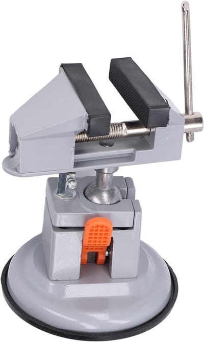 Draaibare Mini-bankschroefklem met Zuignapbasis en 2 Inch Bekopening voor Houtbewerking, Sieraden en Elektronische Componenten op Gladde Oppervlakken