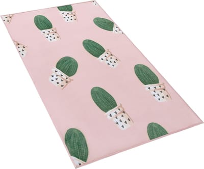 ELDIVAN - Laagpolig vloerkleed - Roze - 80 x 150 cm - Polyester