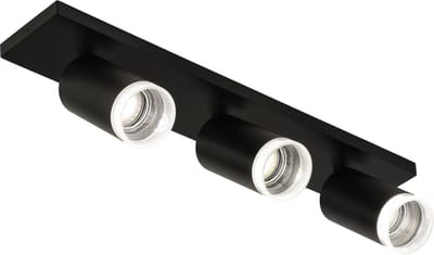 Lumidora Opbouwspot 31414 - DANI - 3 Lichts - GU10 - Zwart - Transparant - kleurloos - Kunststof - Badkamerlamp - IP21