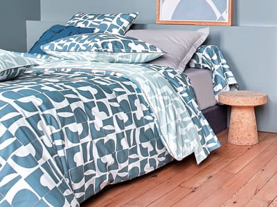 Blanc Des Vosges dekbedovertrek Craft Blue Paon 260x240 cm