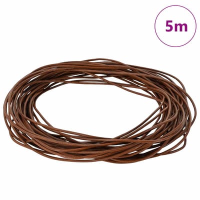 vidaXL - Leren - Koord - 1 - Lichtbruin - Ø1 - mm - x - 5 - m - Leer