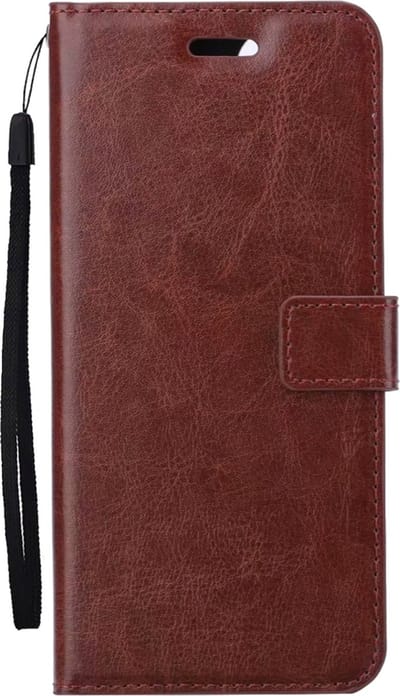 Hoes - Met Pasjeshouder - Geschikt voor Samsung Galaxy A15 - Luxe Bookcase Portemonee - Flip Case - Kunstleer Book Case - Flipcase - Book Cover - Walletcase - PortemonneeHoes - Bruin