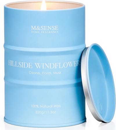 SnelShoppen - Scented Candles voor Thuis - Natuurlijke Soja Kaarsen - 320g - 70 Uur Brandduur - Long Lasting Geurkaarsen voor Feest, Relaxatie, en Dec