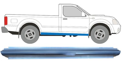 Reparatie dorpel voor Nissan Navara D22 1998-2005 / Links = Rechts (symmetrisch)