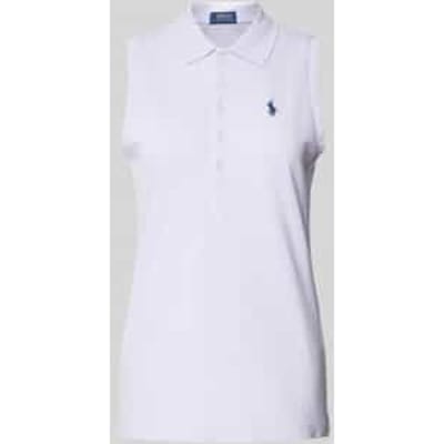 slim fit poloshirt in mouwloos design model 'JULIE'