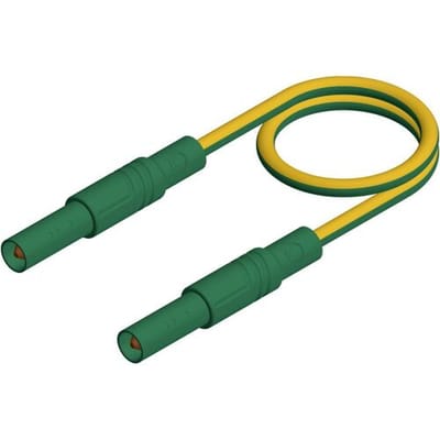 Hirschmann Test & Measurement MLS GG 100/2,5 ge/gn Veiligheidsmeetsnoer Banaanstekker 4 mm Banaanstekker 4 mm 1.00 m Geel 1 stuk(s)