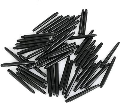 50 Stuks Nylon Shafts voor Darts - Korte Maat 48mm, Zwart