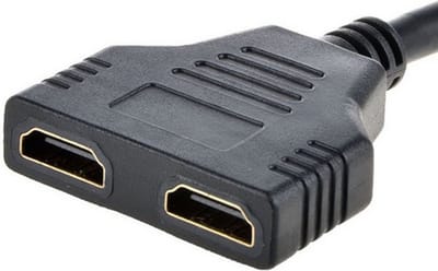 HDMI splitter / 1x IN naar 2x UIT / 1x male naar 2x female / Ondersteunt tot 1080p