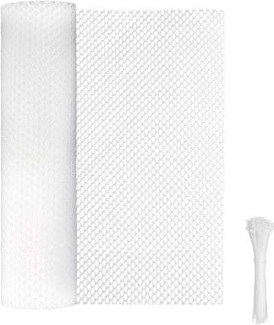Dieren Omheining - Gevogelte Net - Tuin Beveiligen - Inclusief Kabelbinders - 40cm x 3m - Wit