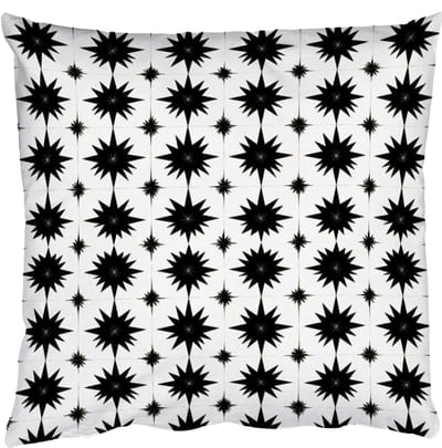 Sierkussens - Kussentjes Woonkamer - 50x50 cm - Stervormen - Geometrisch - Zwart