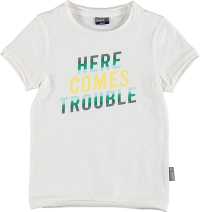 Vinrose jongens t-shirt bright white - maat 110/116