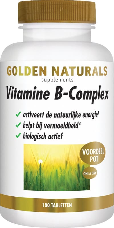 Golden Naturals Vitamine B-complex (180 veganistische tabletten)