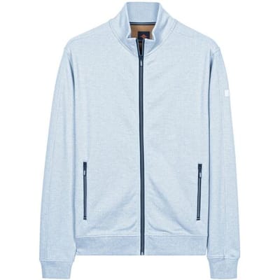 Baileys Vest Two-Tone Jacquard Sweat Zip Soft Blue / male