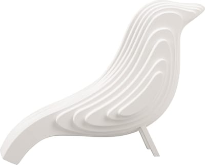 Present Time Ornament Silouette Bird - Wit - 26x9x21,5cm - Scandinavisch,Modern