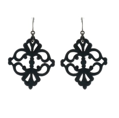 Behave - Oorhangers barok stijl zwart design voor avond of feestlook
