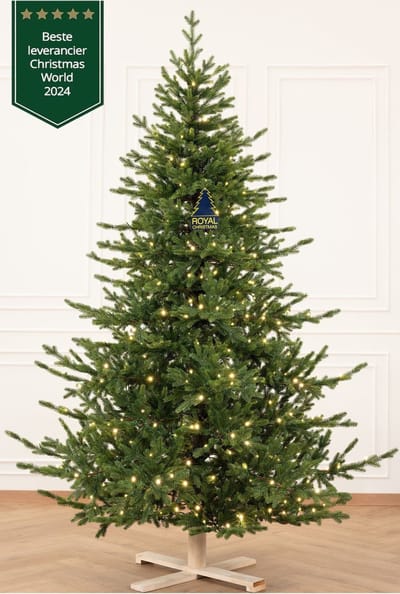 Royal Christmas - Kunstkerstboom met verlichting - Green Spruce 100%PE- 150 cm - 200 Led Lampjes - 388 Takken