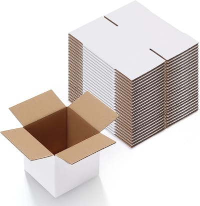 25 Stuks Verzenddozen 10x10x10 cm - Golfkarton - Eenvoudig Montere