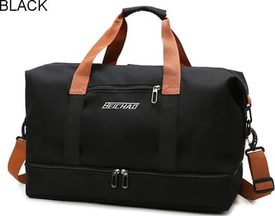 Avoir Avoir®-Weekend/Reistassen-Grote Capaciteit-Zwart-Sport Schoudertassen-Hoge Kwaliteit-Waterdicht-20-35L-Oxford doek-46x25x28cm