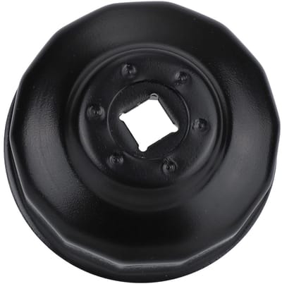 Dailygoods- Oliefiltersleutel Zwart - 14-Voudig - 3/8" Aandrijving - Universeel Verwijdergereedschap - Staal - 7x7x4cm - Filter Sleutel