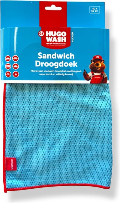 Droogdoek | Geweven Sandwich | M 40x60 cm | Dry Towel | Sneldrogende krasvrije microvezeldoek