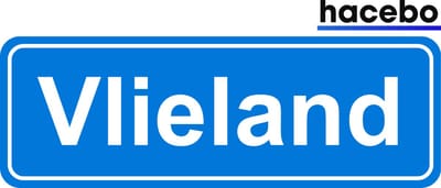 Hacebo - Plaatsnaam Sticker - 29x10 CM - Vlieland sticker - Verkeersborden sticker - grappige cadeaus - Vlieland