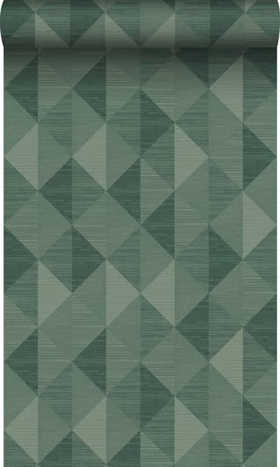 Origin Wallcoverings behang grasweefsel in grafisch 3D motief groen - 50 x 900 cm - 347885