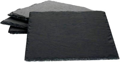 Set van 4 leistenen borden 17x17 cm - 23464639