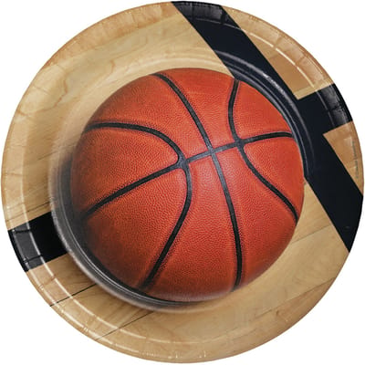 BIGIEMME SRL - 8 kartonnen borden basketbal 23 cm sportthema