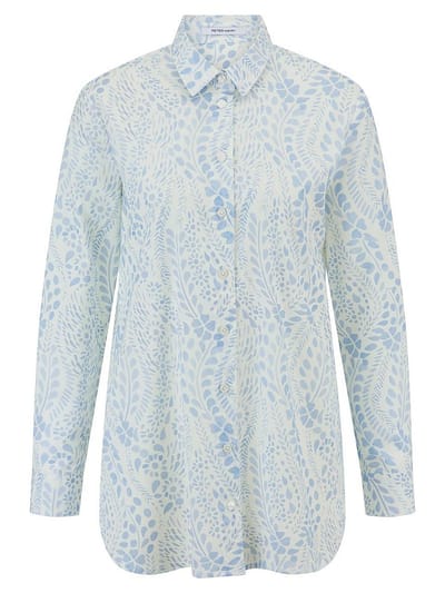 Lange blouse Van Peter Hahn wit