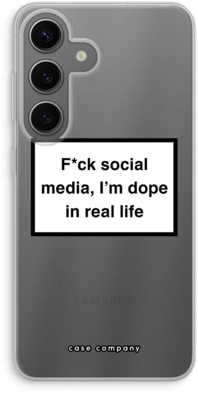 Case Company® - Hoesje geschikt voor Samsung Galaxy S24 hoesje - I'm dope - Soft Cover Telefoonhoesje - Bescherming aan alle Kanten en Schermrand