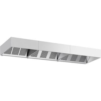 GGM Gastro Kastenhaube - 5200mm - mit Filter & Lampe Zilver
