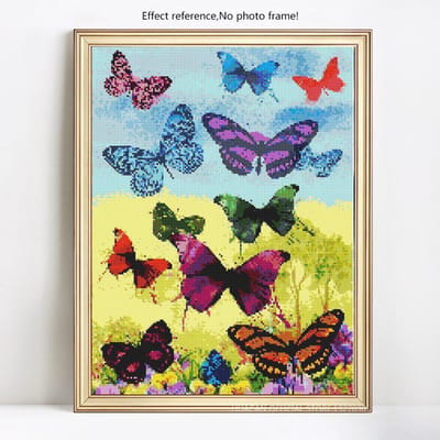 Peinture Diamant 5D DIY Ronde Complète Animal Papillon Broderie Mosaïque Diamant 20X30 gray