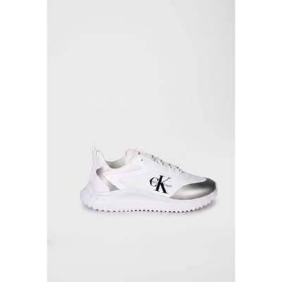 Calvin Klein Eva Runner Low Lace Shoes Bright White/silver Taglia: 38 | Sneakers Outlet | Donna | Bianco