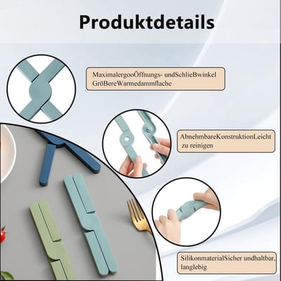 Dailygoods- Pannenonderzetters Hittebestendig - Opvouwbaar - Onderzetters voor Hete Pannen - Houder voor Pannen - Siliconen - Kleurrijke Keuze