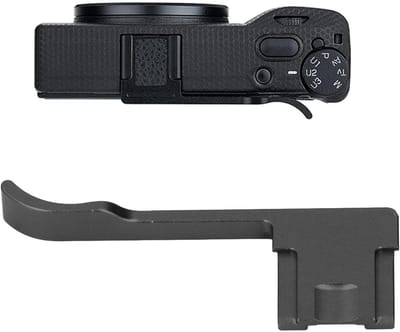 Thijox - Duimgreep voor GR III GR IIIx, Metalen Flitsschoen Grip voor Verbeterde Stabiliteit en Balans, Geschikt voor Fotografie, Zwart