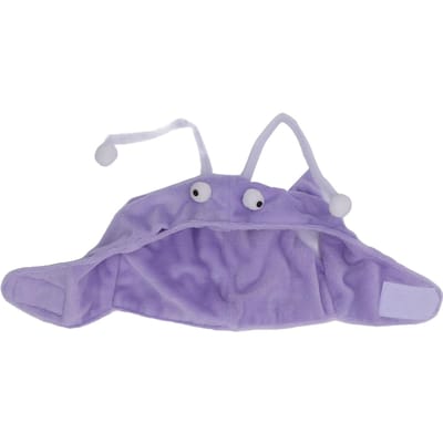 Kattenhoofd met Pluimstok Paarse Bij Interactief Speelgoed Kattenpluimhoed voor 24-30cm Nekken gray